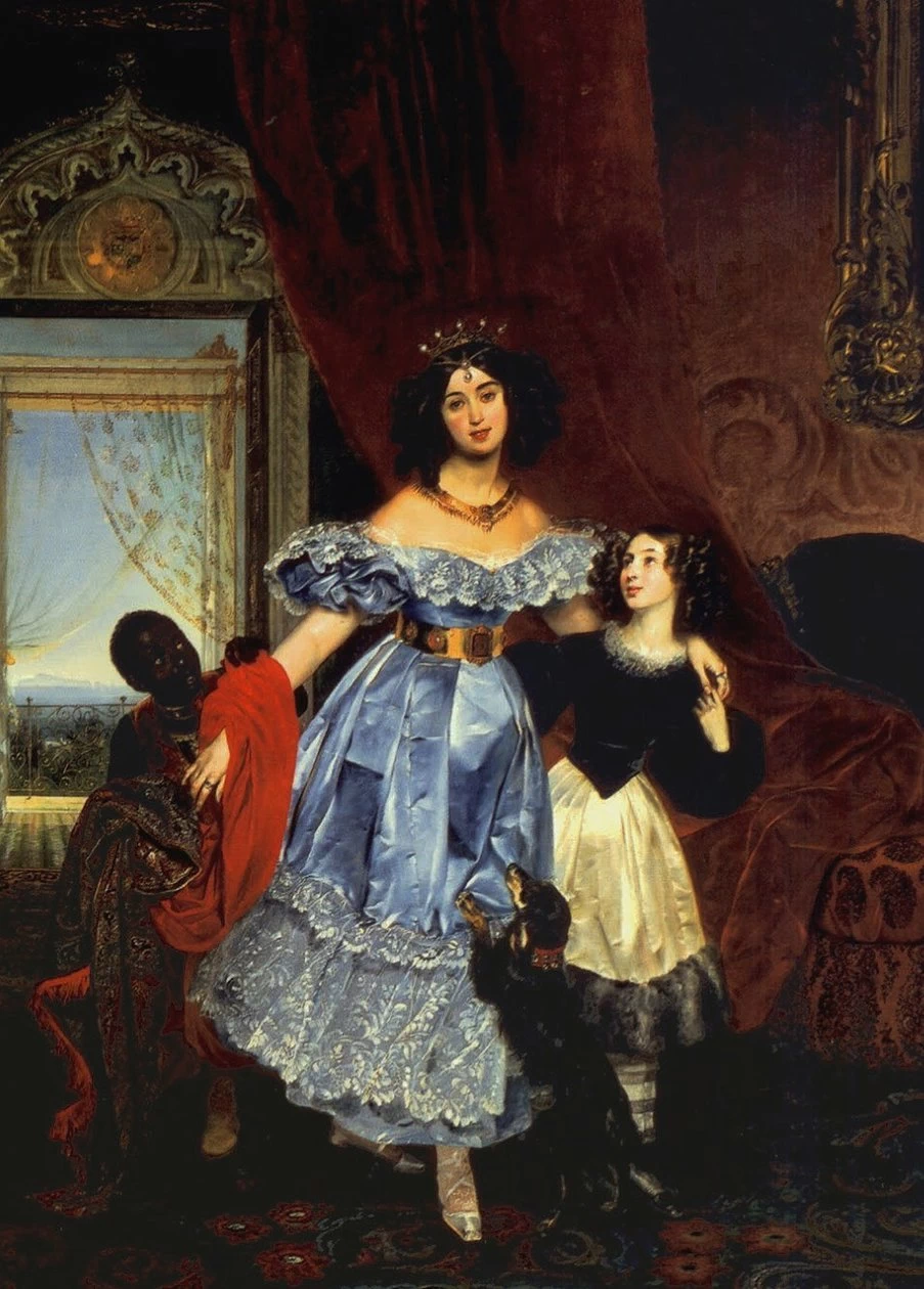 Ritratto della contessa Julia Samoilova con la sua figliastra Amazillia Pacin - Hillwood Estate, Museum Washington